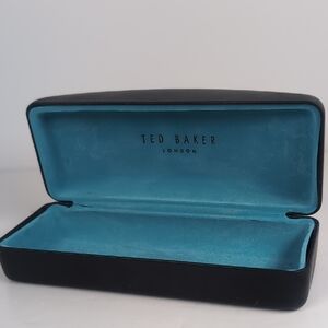 Ted Baker Black Glasses Case with Blue Interior
